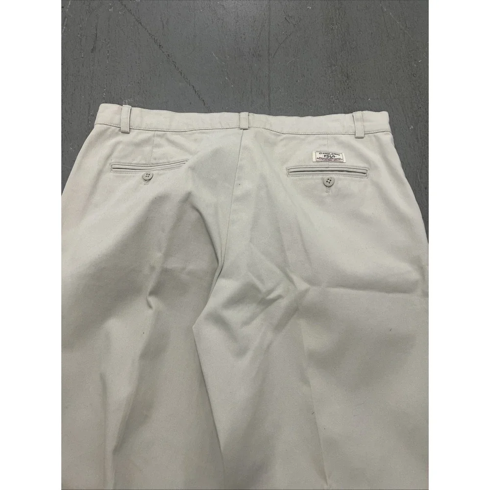 Polo Ralph Lauren Men's Classic Fit‎ Cotton Twill Beige Chino Pants Size 34x32